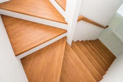 Finishing Touches on Wood Stairs
